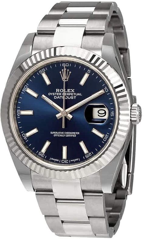 rolex con fondo azul|Reloj Rolex Datejust 41: acero Oystersteel .